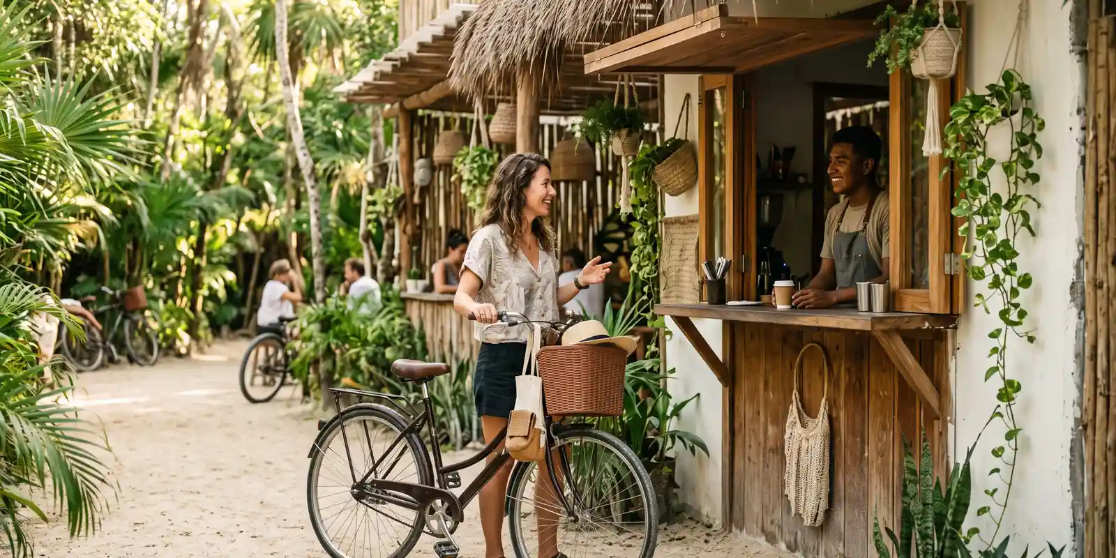 Small group Spanish class for expats and remote workers at a language school in Tulum, Mexico